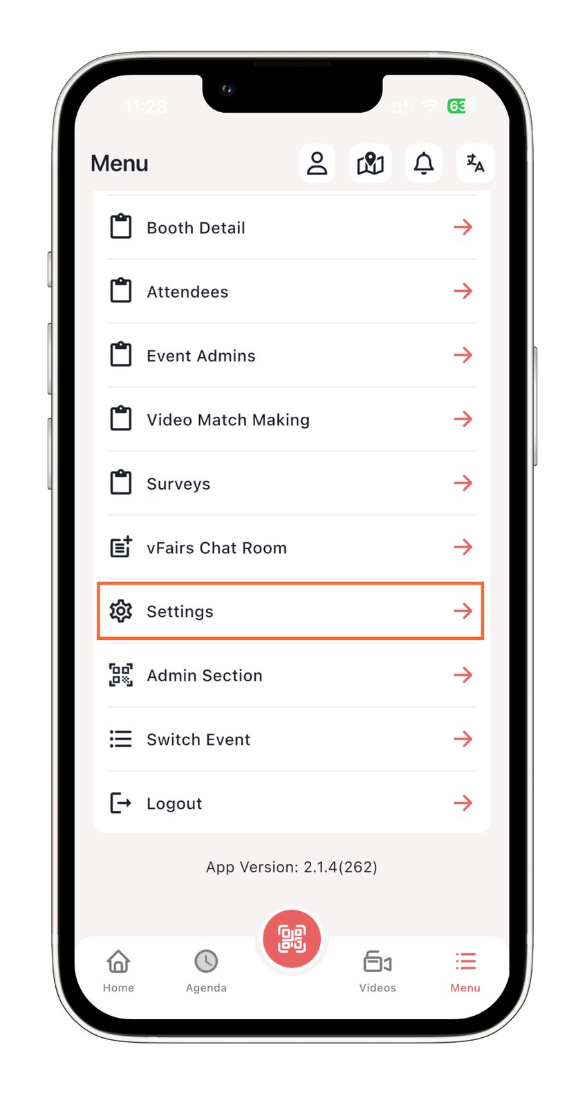 How to Use the Settings Screen in the New vFairs Mobile App