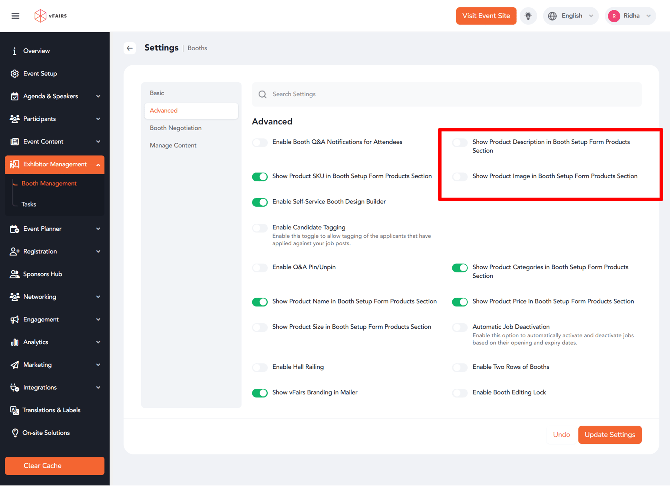 How to Show Product Description and Images in the Booth Setup Form ...