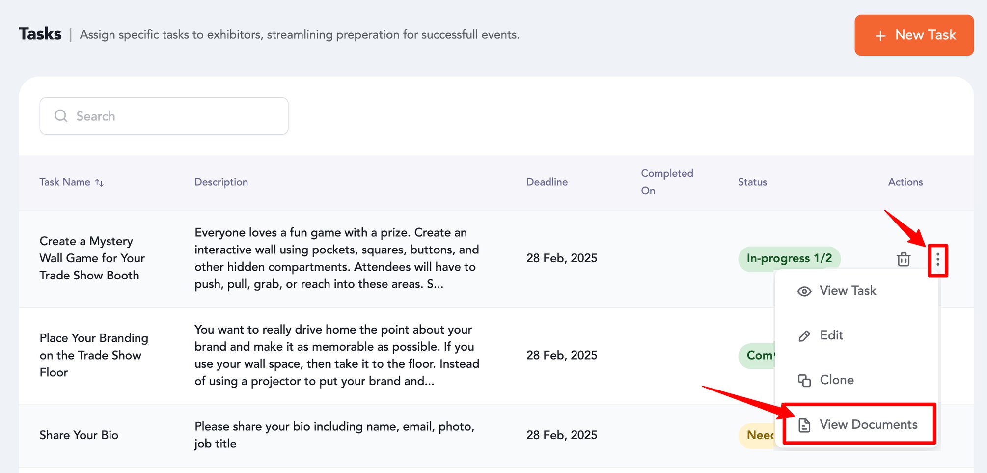 Hms Task Menu Task Management Module