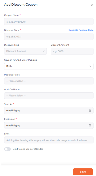 How to Create Discount Codes or Coupons for Packages and Add-ons