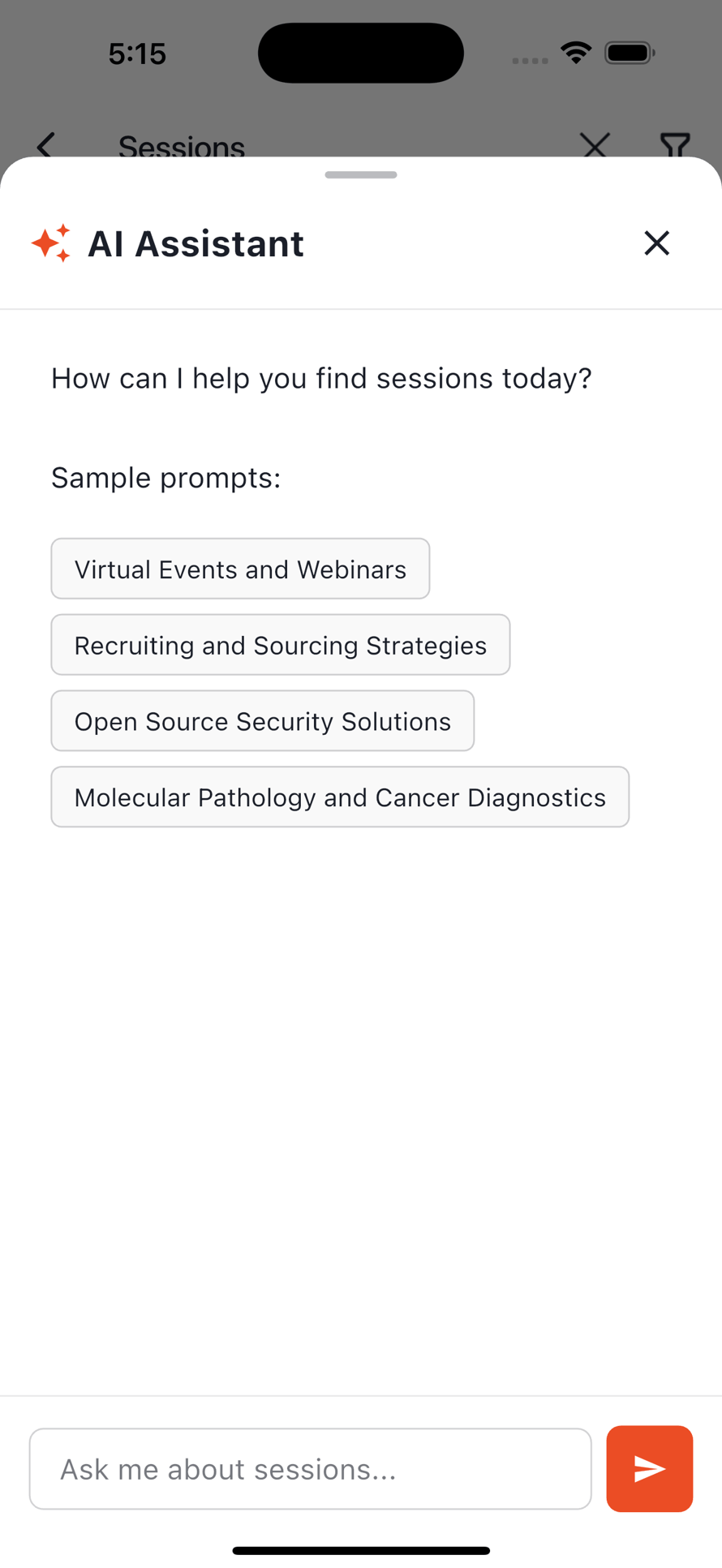 How to Use AI to Select Sessions in the Mobile Agenda